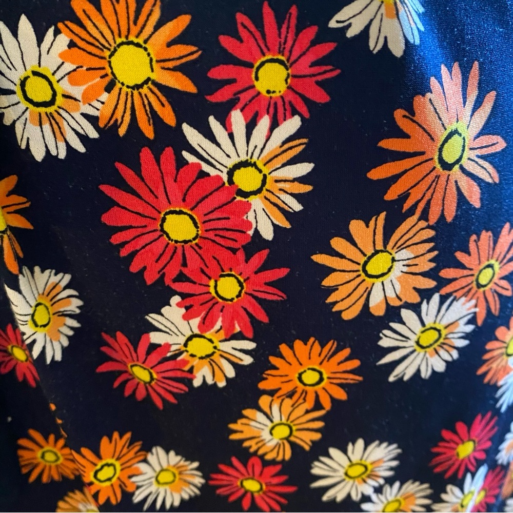 Jones New York Stretch Floral Daisy Print Short Sleeve Dress Size: M - Picture 6 of 13